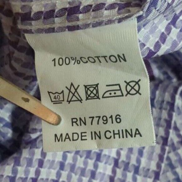 English Laundry Shirt, Button Up, Long Sleeve, Purple, Size 17-34/35 - Picture 4 of 5